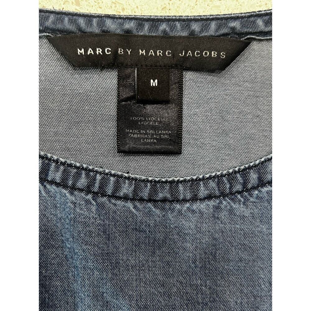 Marc by Marc Jacobs Denim Lyocell Cuff sleeve shirt sleeve blouse size Medium - Picture 5 of 6